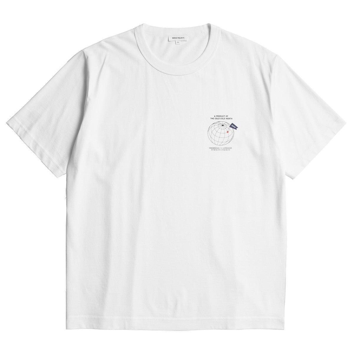 NORSE PROJECTS - M/C HOLGER GLOBE PRINT T-SHIRT