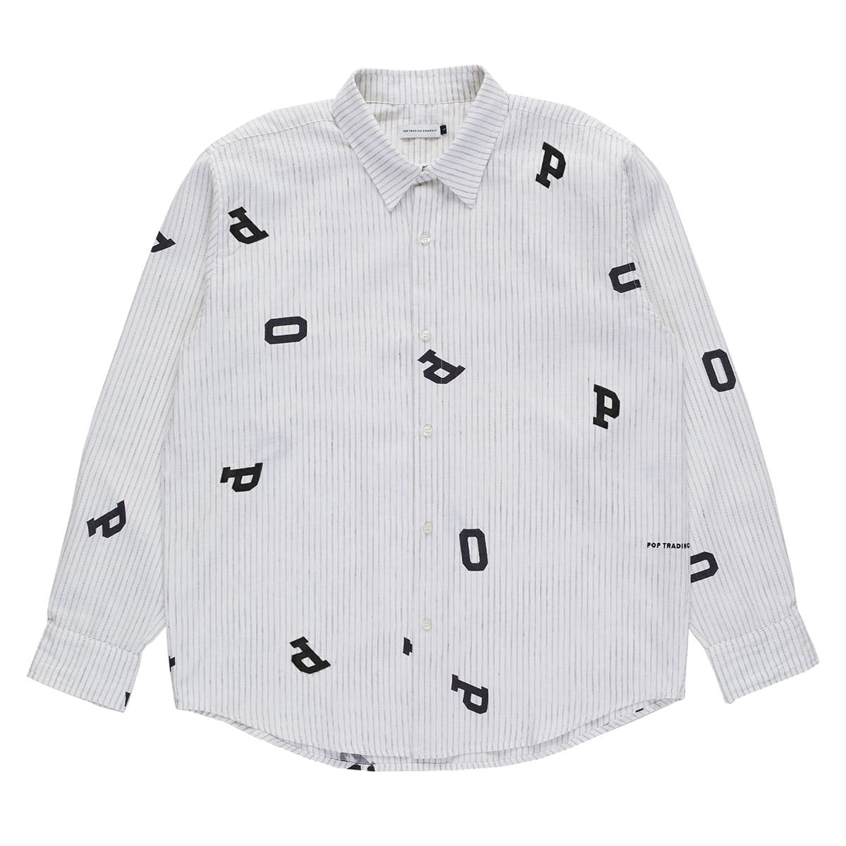 POP TRADING - SHIRT M/L LETTERS STRIPED POP