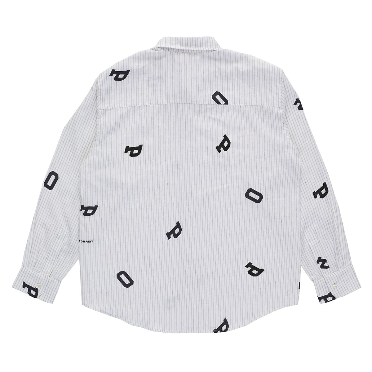 POP TRADING - CAMISA M/L LETTERS STRIPED POP