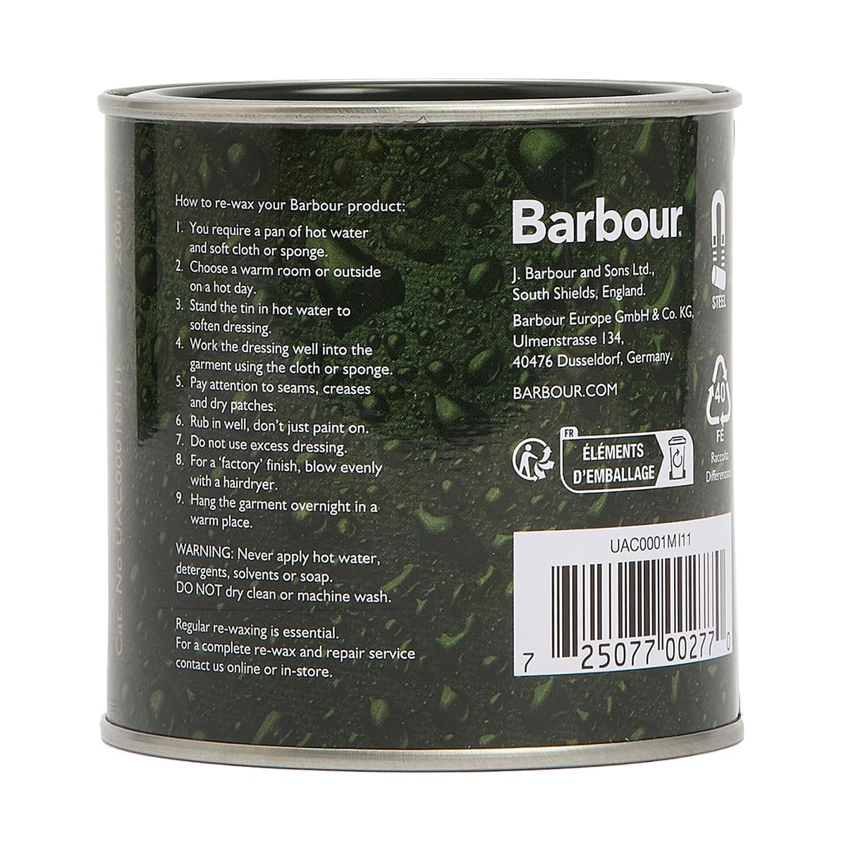 BARBOUR - CERA CUIDADO ABRIGO THORNPROOF