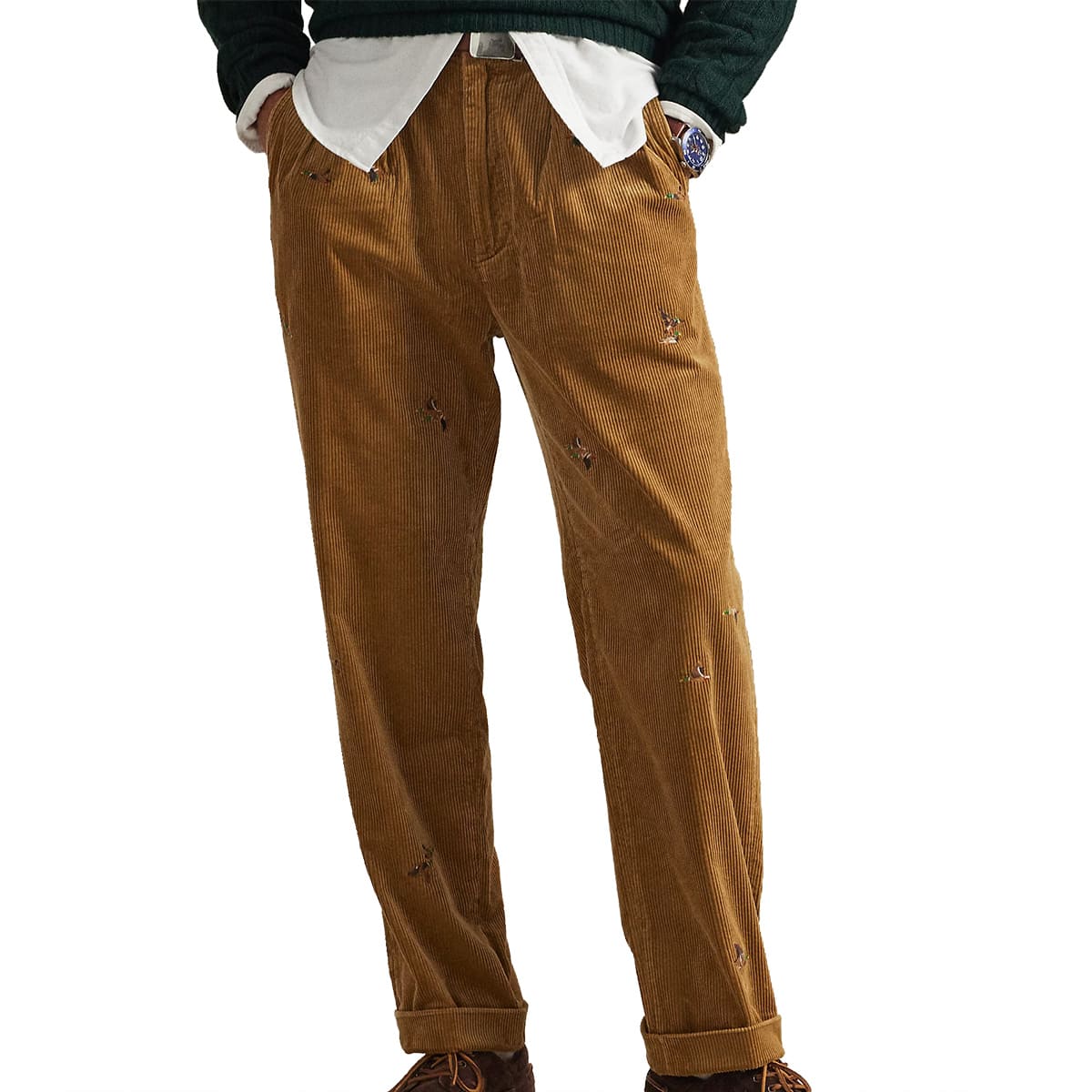 RALPH LAUREN - PANTALÓN DE PANA WHITMAN PLEATED