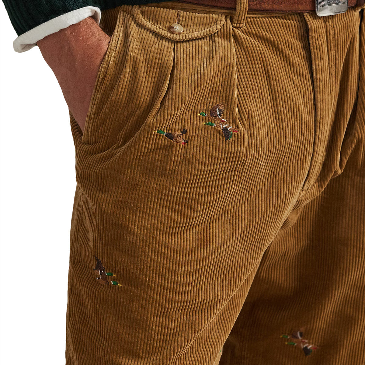 RALPH LAUREN - PANTALÓN DE PANA WHITMAN PLEATED