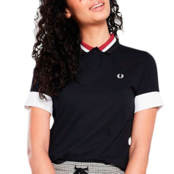 FRED PERRY - WOMEN'S BOLD TIPPED PIQUE POLO OUTLET - 1