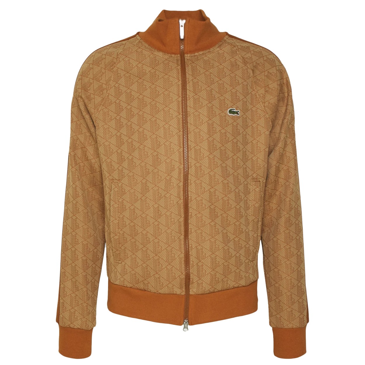 Lacoste, Monogram Jacket - Beige/Brown