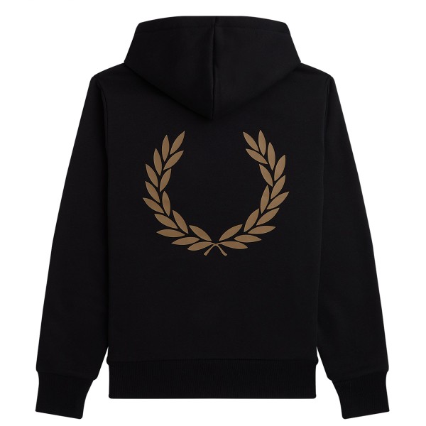 FRED PERRY - GRAPHIC LARGE LAUREL HOODED SWEATSHIRT FRED PERRY - 1