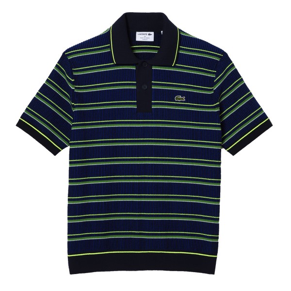 LACOSTE - STRIPPED S/S COTTON POLO SHIRT LACOSTE - 1