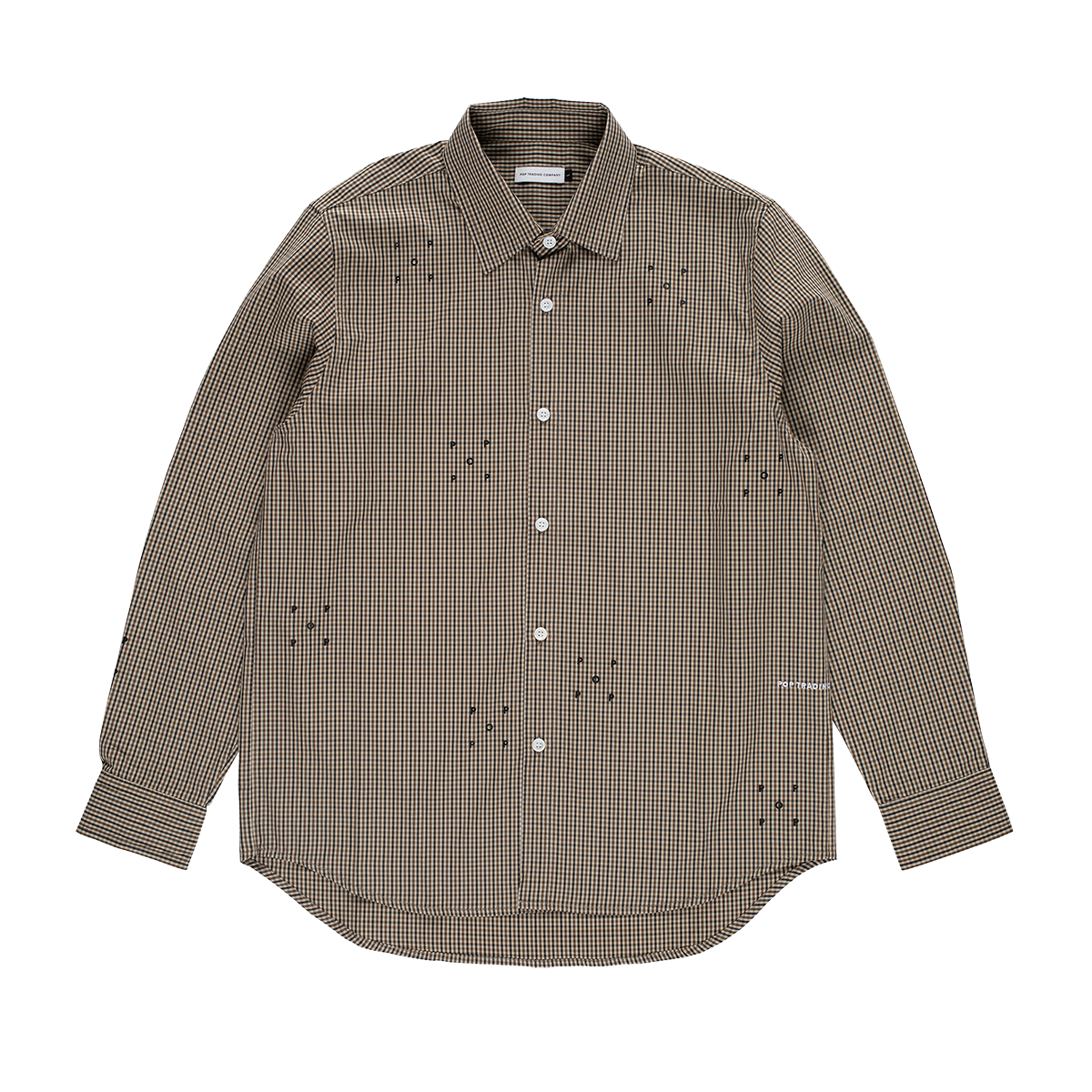 POP TRADING - CAMISA M/L CHECKED ALLOVER