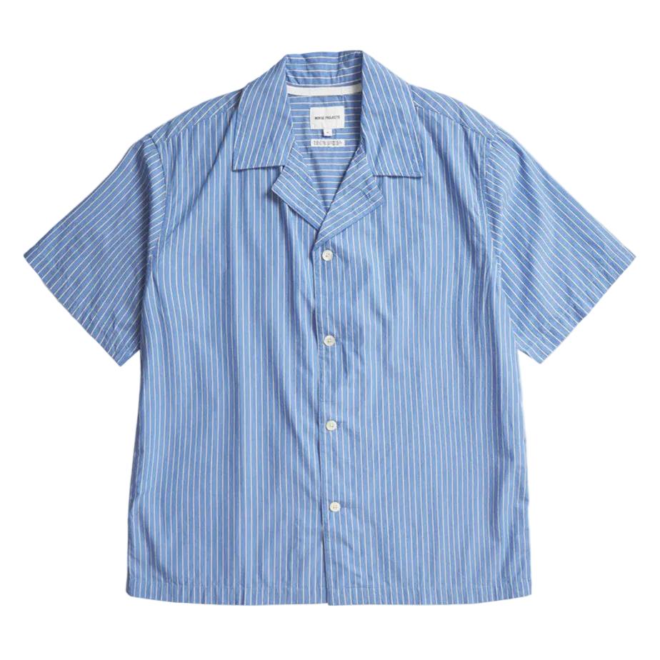 NORSE PROJECTS - CAMISA M/C MADS POPLIN STRIPE