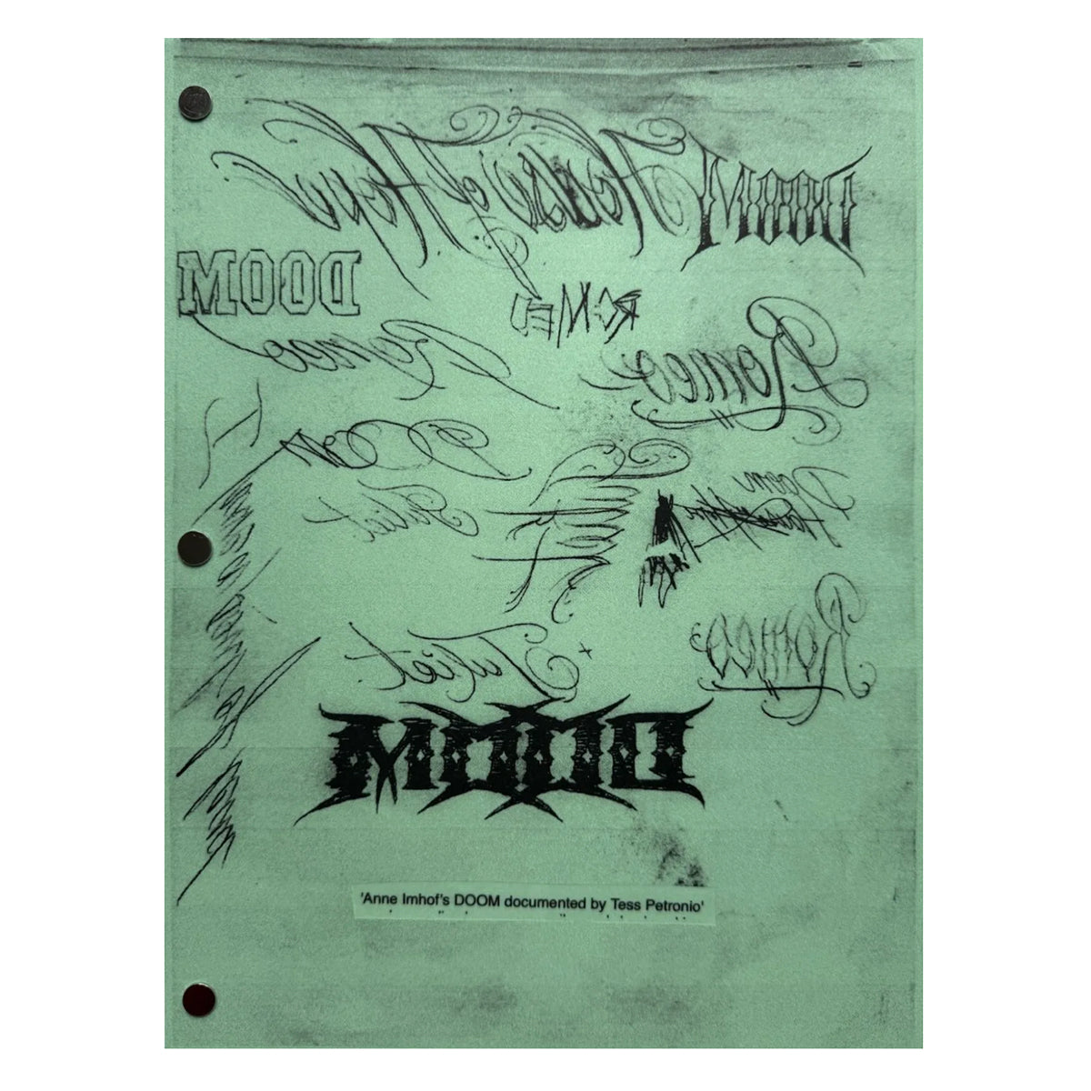 IDEA - LIBRO DOOM BY ANNE IMHOF DOCUMENTED BY TESS