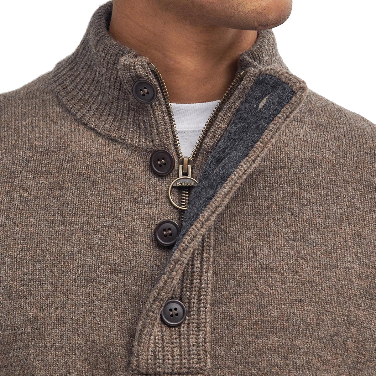 BARBOUR - JERSEY ESSENTIAL ELBOW PATCH 1/2 ZIP