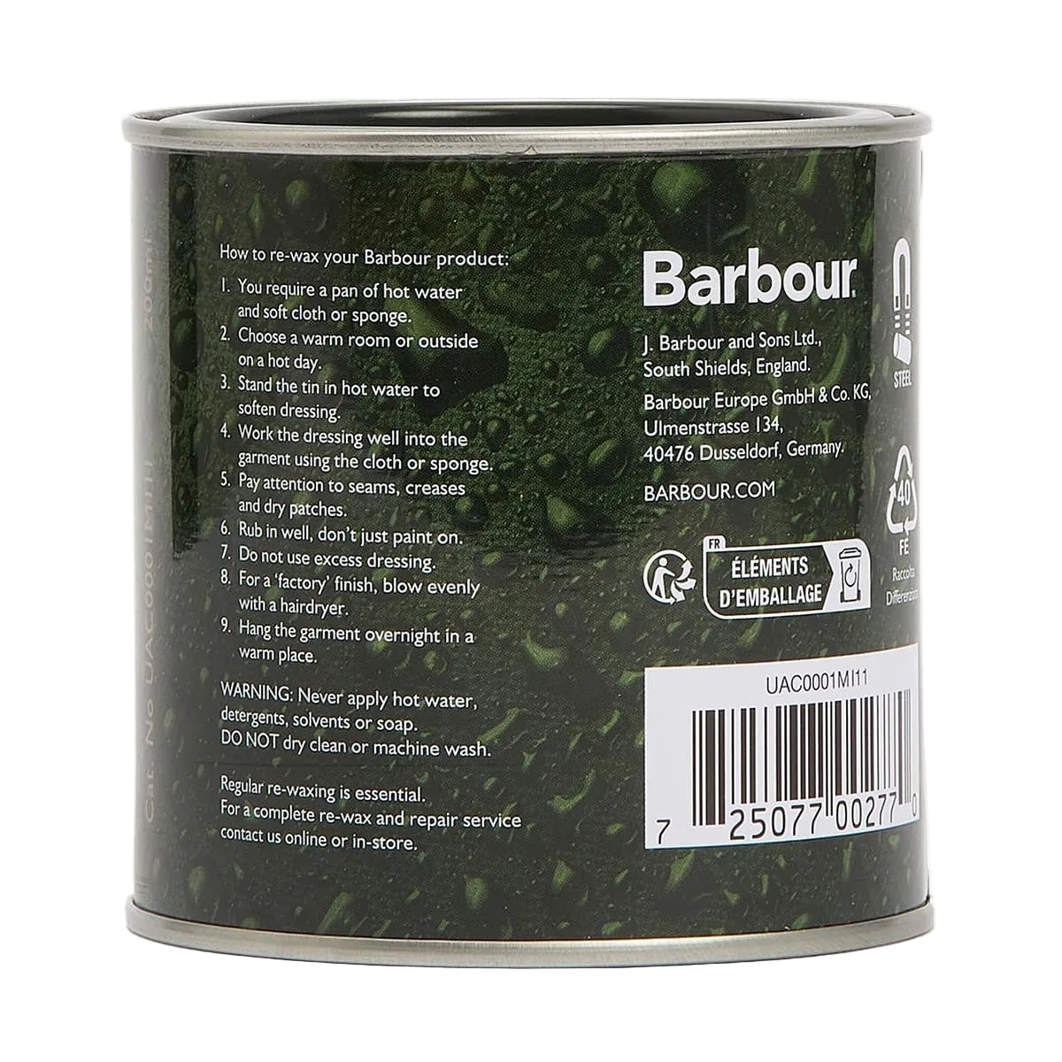 BARBOUR - WAX CARE THORNPROOF COAT