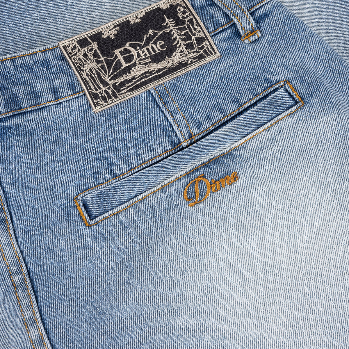 DIME - PLEATED DENIM SHORTS