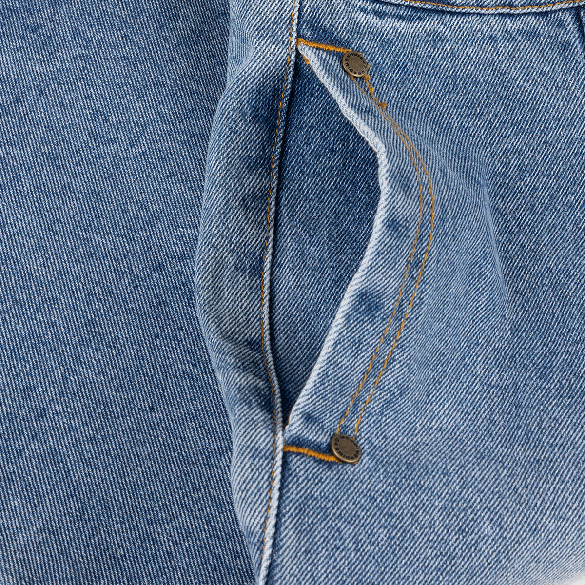 DIME - PLEATED DENIM SHORTS