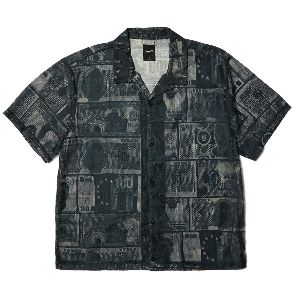 HUF - CAMISA M/C GLOBAL CURRENCY