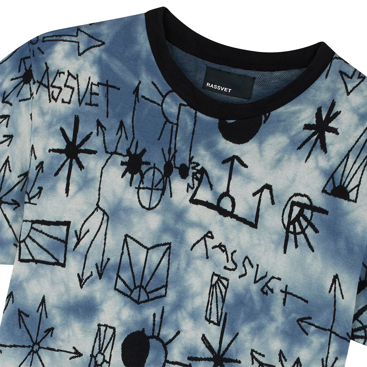 RASSVET - CAMISETA M/C SCRIBBLE JACQUARD TIE DYE