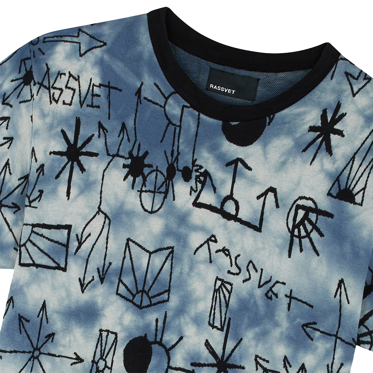 RASSVET - CAMISETA M/C SCRIBBLE JACQUARD TIE DYE