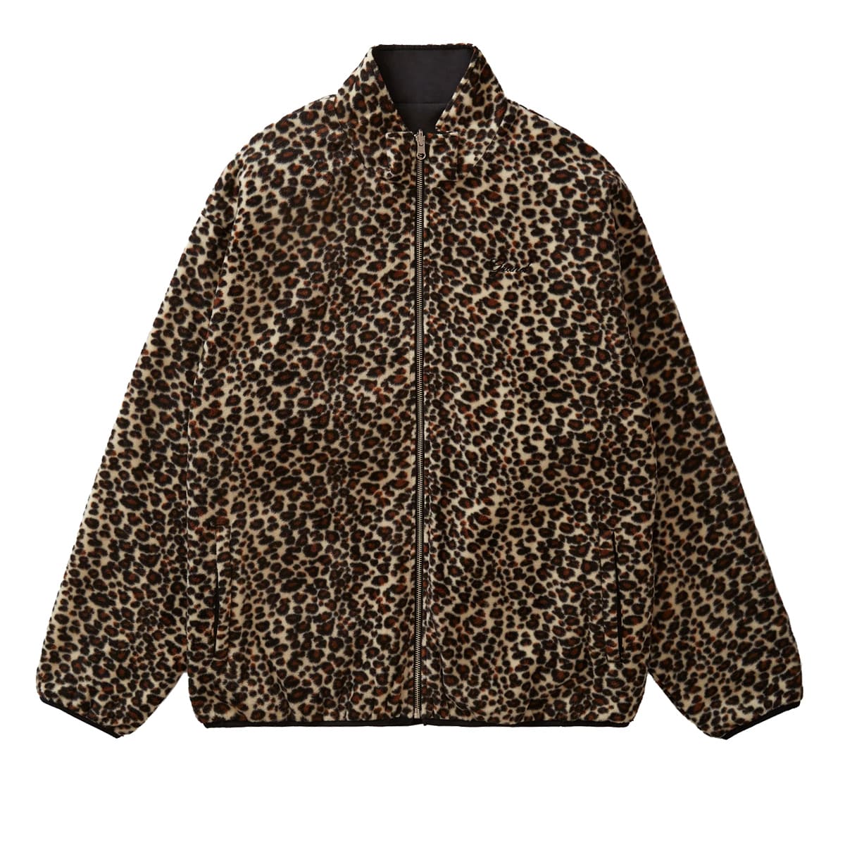 GRAND COLLECTION - CHAQUETA REVERSIBLE FLEECE LEOP