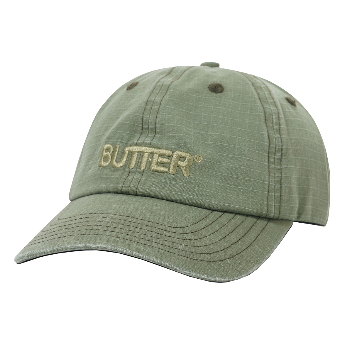 BUTTER GOODS - GORRA RIPSTOP ROUNDED LOGO 6 PANEL