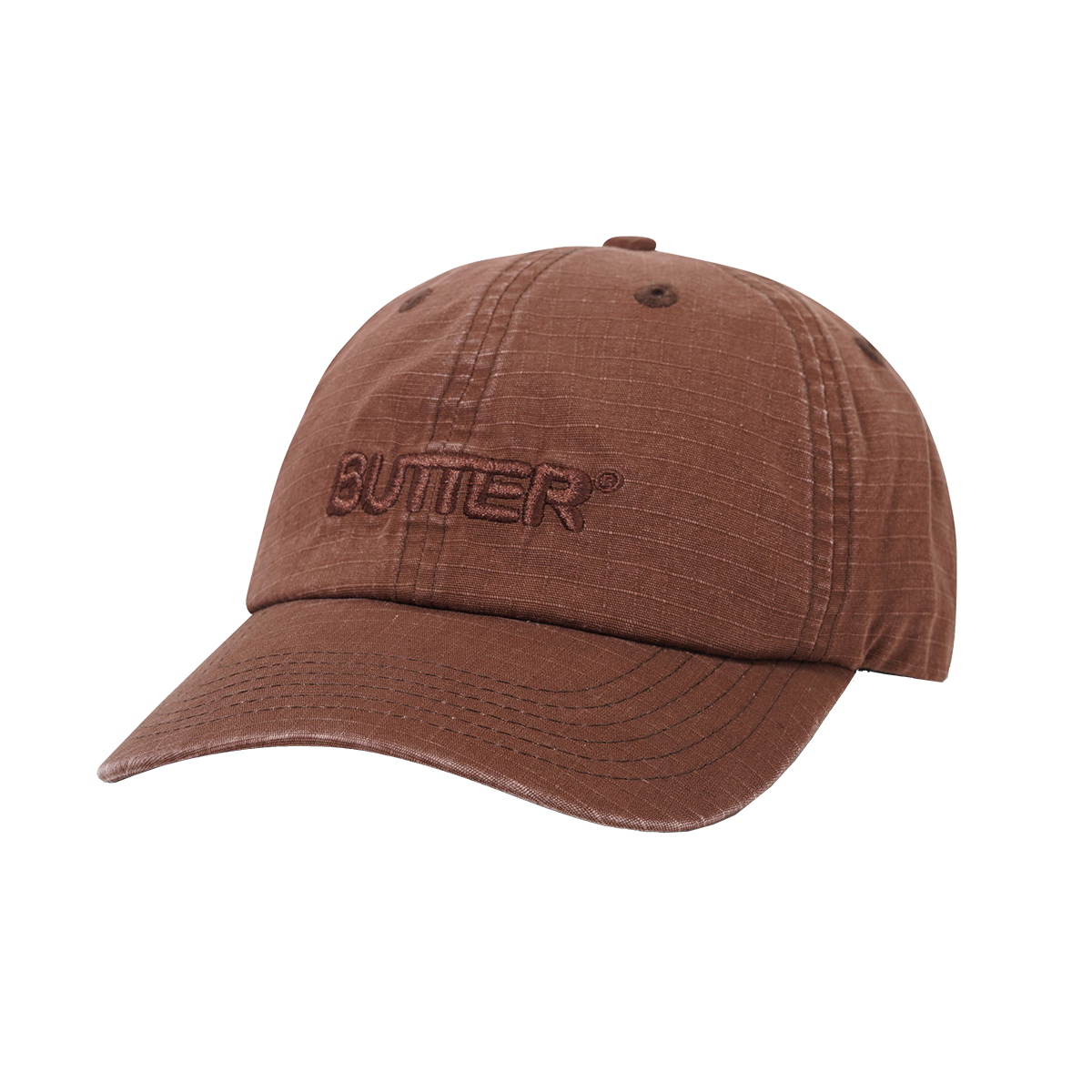 BUTTER GOODS - GORRA RIPSTOP ROUNDED LOGO 6 PANEL