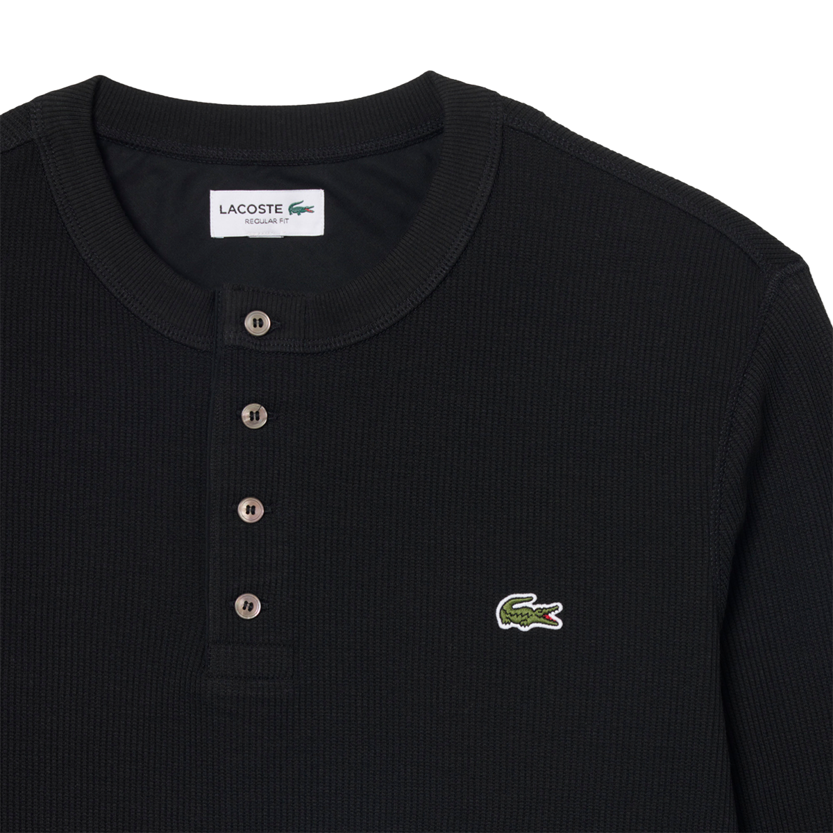 LACOSTE - CAMISETA M/L WAFFLE KNIT HENLEY
