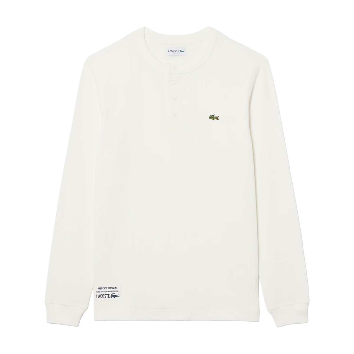 LACOSTE - CAMISETA M/L WAFFLE KNIT HENLEY