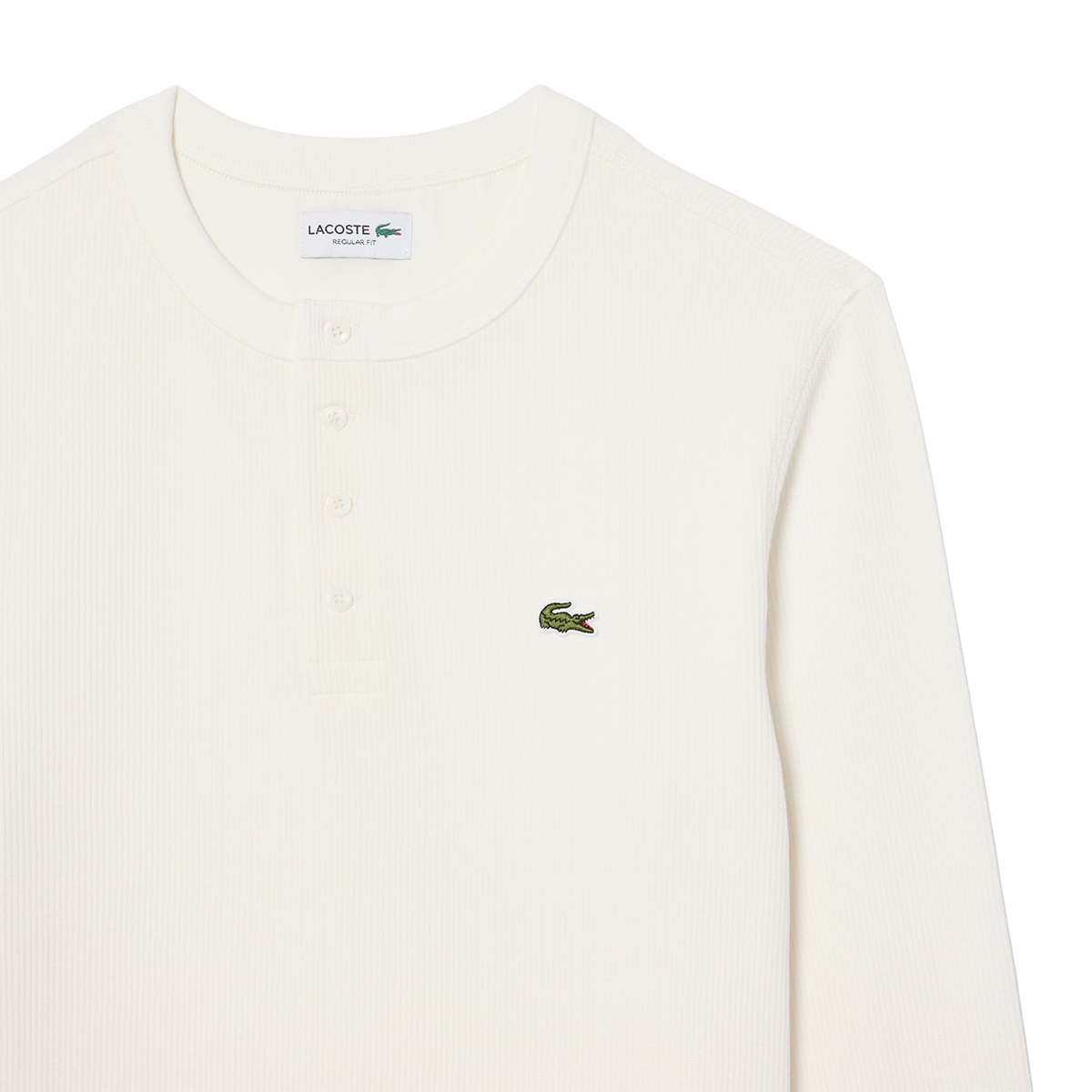 LACOSTE - CAMISETA M/L WAFFLE KNIT HENLEY