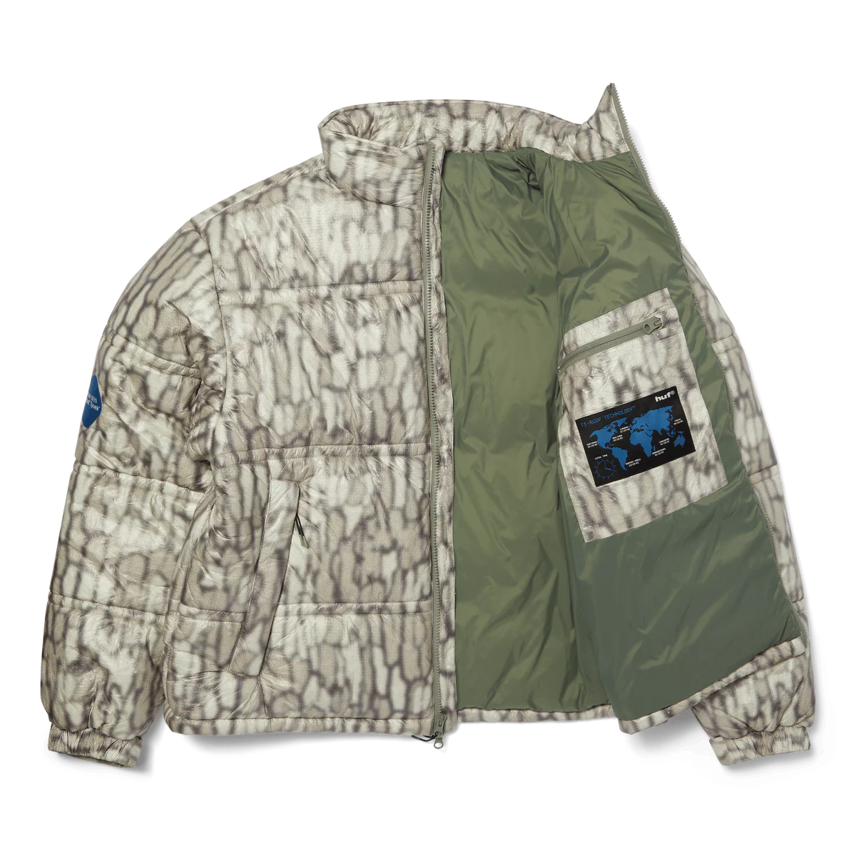 HUF - CHAQUETA 89 WARPED CAMO TYVEK PUFFER