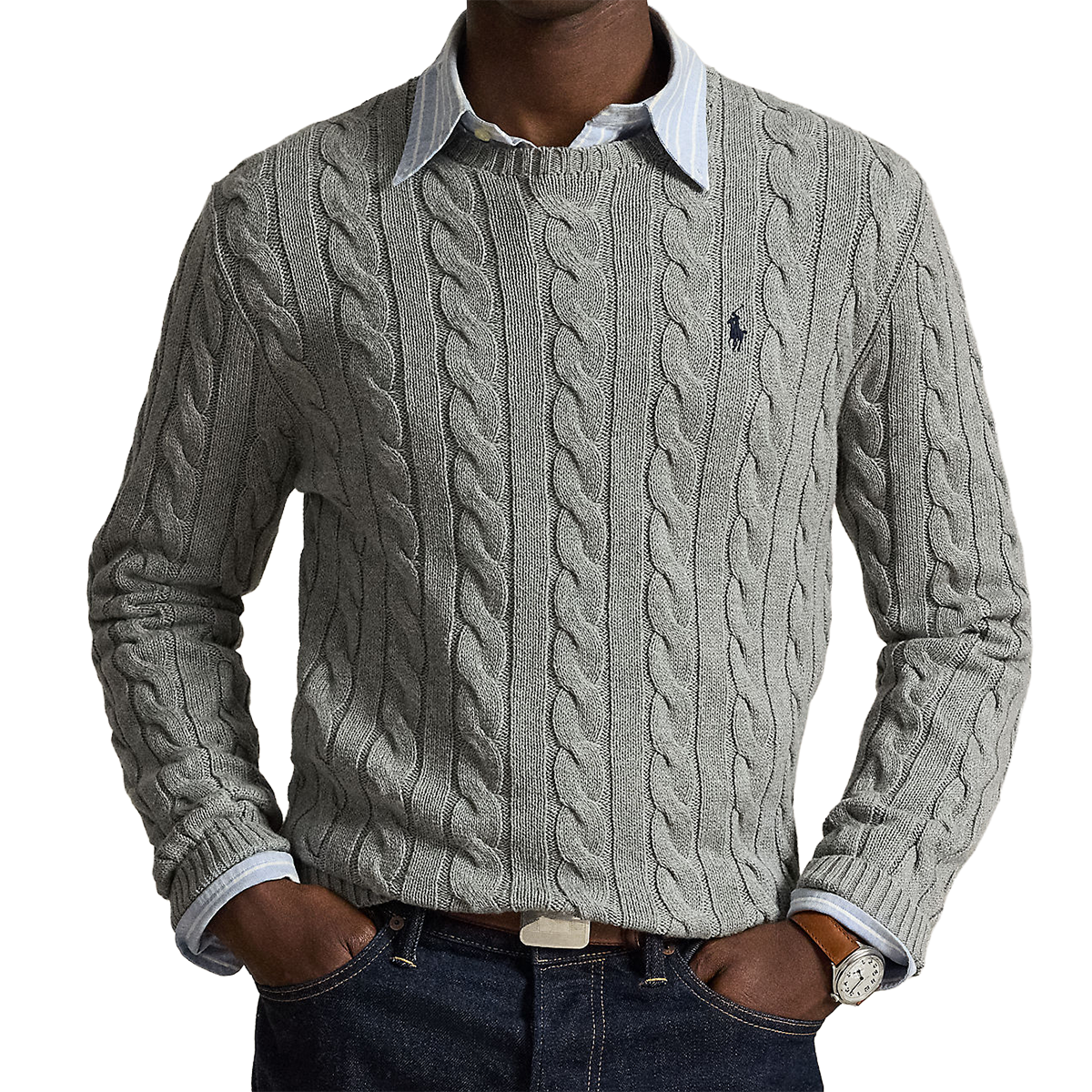 RALPH LAUREN - JERSEY DE ALGODÓN EN PUNTO CRUZADO